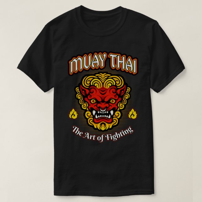 Muay Thai Martial Arts Demon Fighter MMA T-Shirt (Design Front)