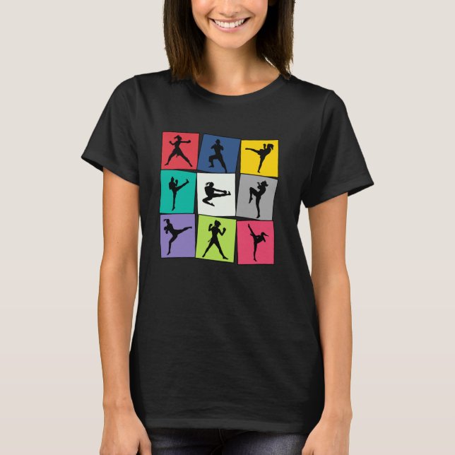 Muay Thai Martial Arts MMA Fighter Thai Boxing Wom T-Shirt (Front)