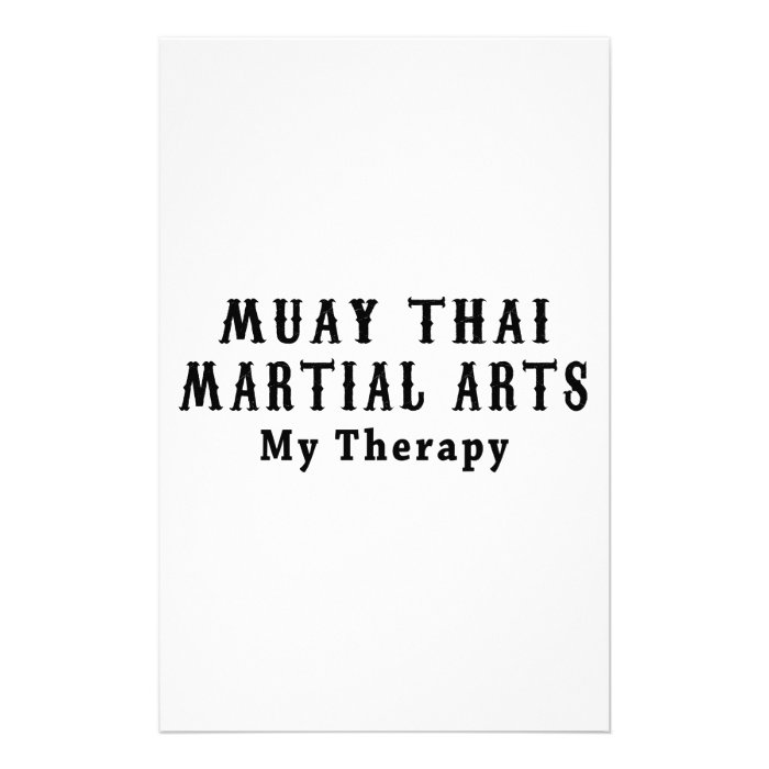 Muay Thai Martial Arts My Therapy Custom Stationery