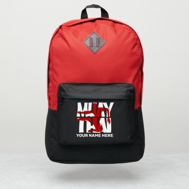 Muay Thai Martial Arts Personalized Port Authority® Backpack (Front)