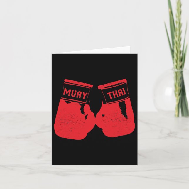Muay Thai Martial Arts Thai Boxing Coach Lover Gif Card (Front)