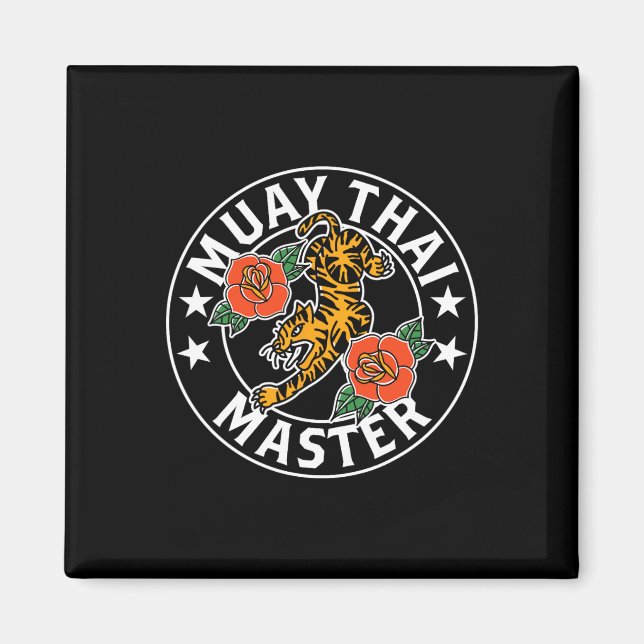 Muay Thai Master Fighter Boxing Hobby Martial Arts Magnet (Front)