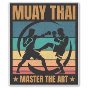 Muay Thai Master The Art Boxer Boxing Practitioner Sticker
