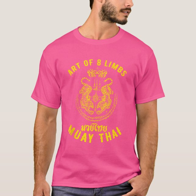 Muay Thai Mens Mma Tiger Street Fight Muay Thai Ki T-Shirt (Front)