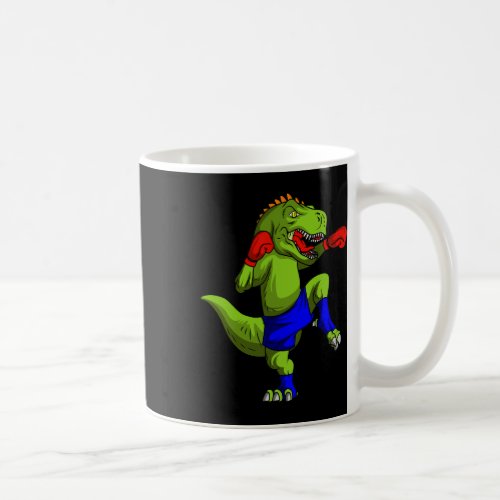 Muay Thai Mma Fighter T-rex Mixed Martial Art Comt Coffee Mug