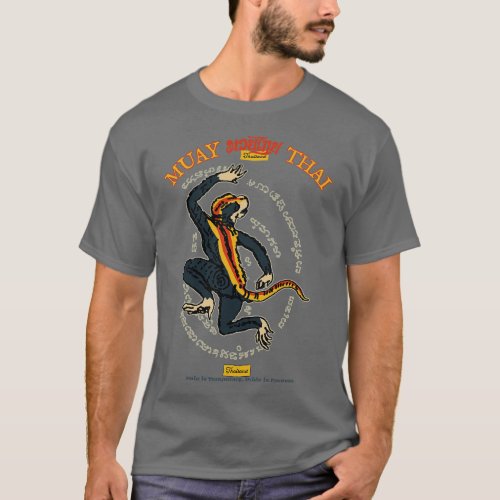 Muay Thai Monkey Tattoo Pain is Temporary Pride is T_Shirt