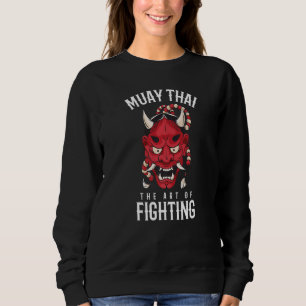 Muay Thai Oni Demon  Thai Boxing Japanese Oni Sweatshirt