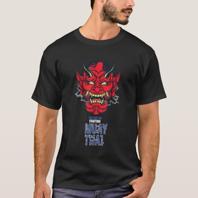 Muay Thai Oni Hannya  Thailand Thai Boxing MMA T-Shirt (Front)