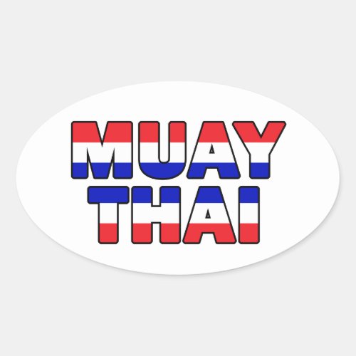 Muay Thai Oval Sticker