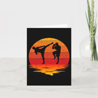 Muay Thai Retro Vintage Martial Arts Combat Boxing Card