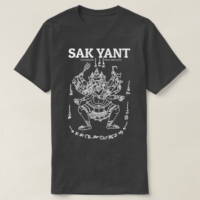 Muay Thai Sak Yant Elephant 3 T-Shirt (Design Front)