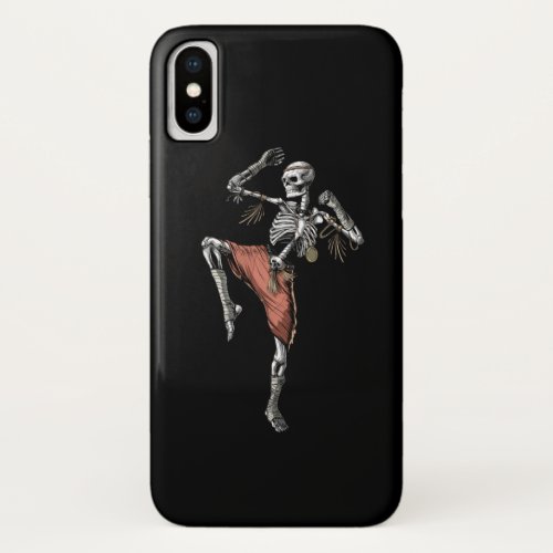 Muay Thai Skeleton iPhone X Case