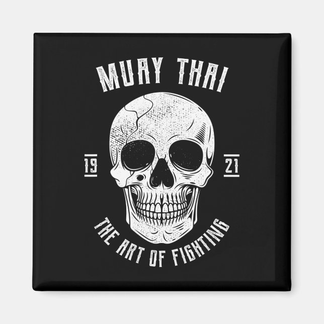 Muay Thai Skull - Thai Boxing And Kickboxing _1  Magnet (Front)