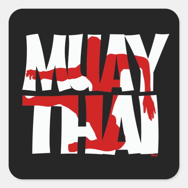 Muay Thai Square Sticker (Front)