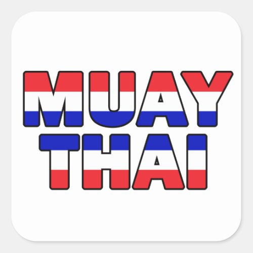 Muay Thai Square Sticker