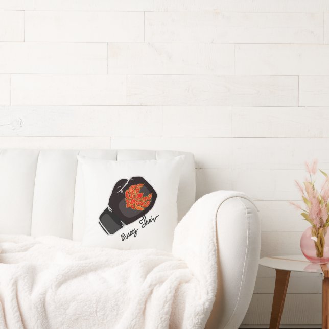 Muay Thai style. Throw Pillow (Couch)