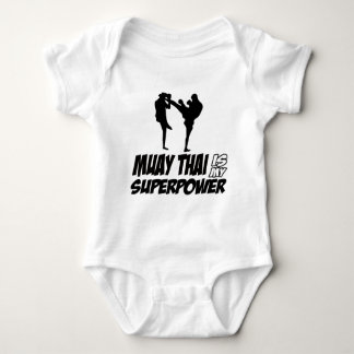 Muay Thai Superpower Designs Baby Bodysuit