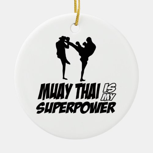 Muay Thai Superpower Designs Ceramic Ornament