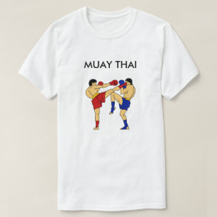 Muay Thai T-Shirt (Round House) White
