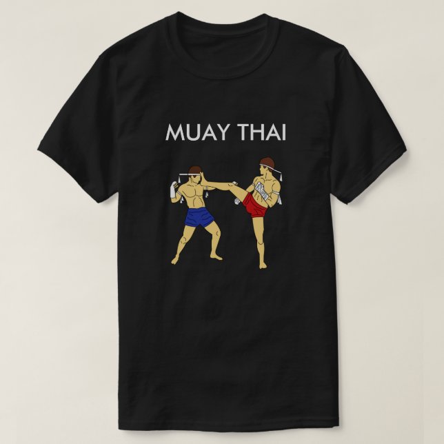 Muay Thai T-Shirt (Teep to Face) Black (Design Front)