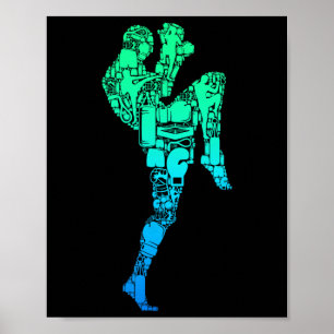 Muay Thai Thai Boxes Taekwondo Boys Children Men Poster