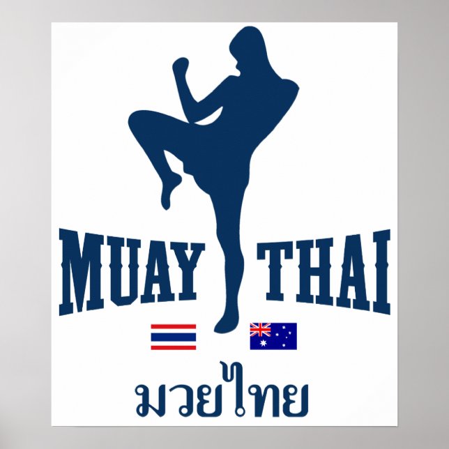 Muay Thai Thailand Australia Poster (Front)