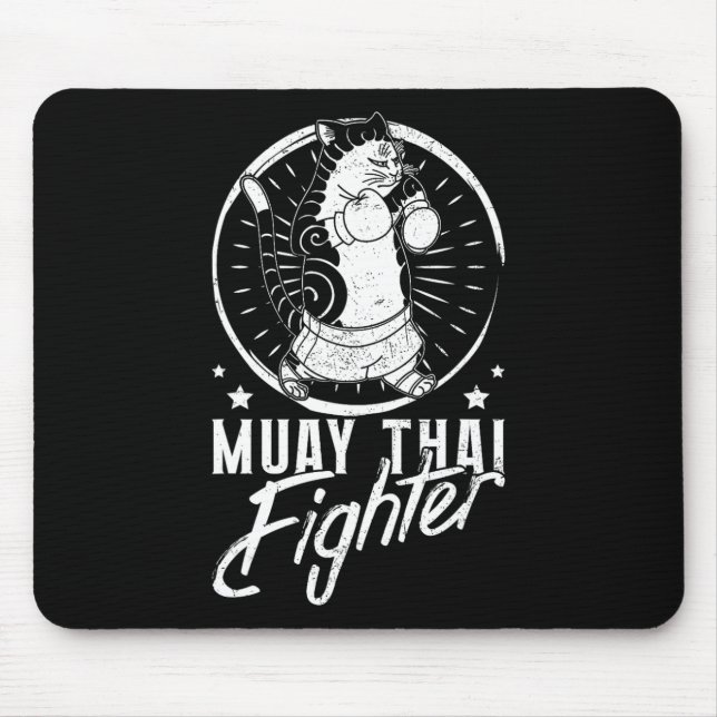 Muay Thai Thailand Fist Ring Knee Fighter Techniqu Mouse Pad (Front)