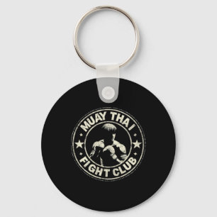 Muay Thai Thailand Kickboxing Mma Fighter Vintage Keychain