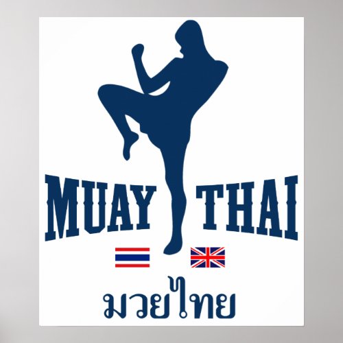 Muay Thai Thailand United Kingdom Poster