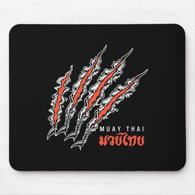 Muay Thai Tiger Claw Mma Street Fight Kickboxing C Mouse Pad (Front)