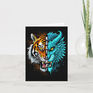 Muay Thai Tiger Dragon Fusion Art Card
