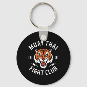 Muay Thai Tiger Fight Kickboxing Fighters Thaiboxi Keychain