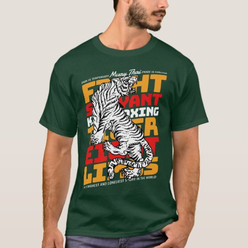 Muay Thai Tiger Fight T_Shirt