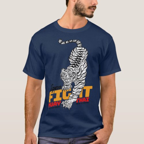 Muay Thai Tiger Tattoo Born to Fight T_Shirt