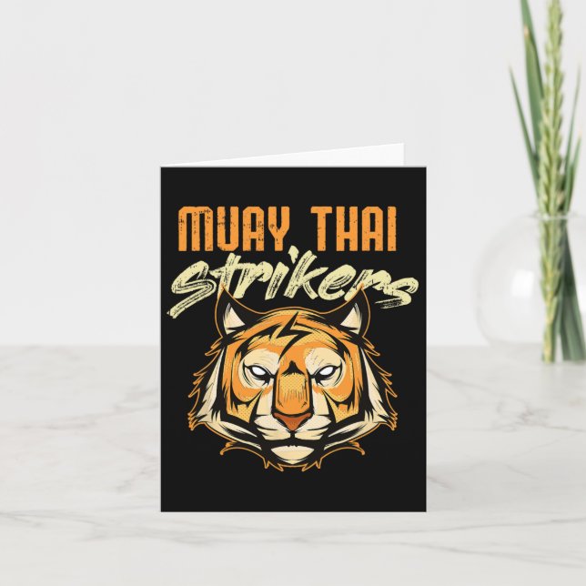Muay Thai Tiger Thai Boxing Thailand Kickboxing  Card (Front)