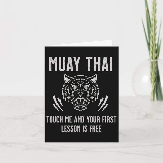Muay Thai Touch Me And Your First Lesson Is Free  Card (Front)