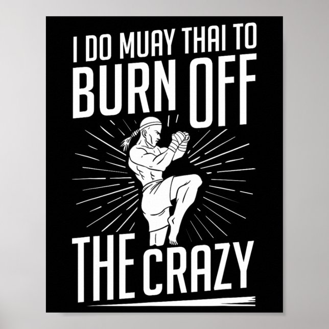 Muay Thai Training Fighter Kickboxing Beginner Box Poster (Front)