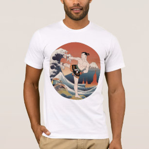 Muay Thai Ukiyo-e Fighter T-Shirt Japanese art
