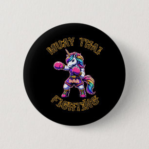 Muay Thai Unicorn - Unicorn Kickboxing Thai Boxing Button
