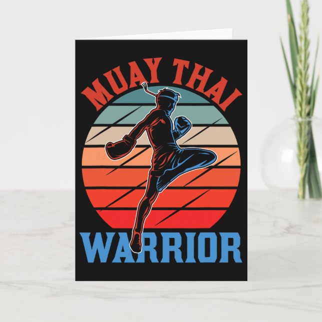 Muay Thai Warrior Martial Arts Hobby Boxing Fighte Card (Front)