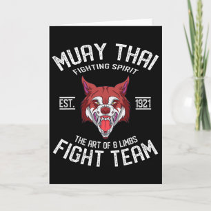 Muay Thai Wolf - Thai Boxing And Kickboxing Card