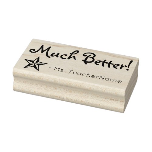 Much Better  Custom Instructor Name Rubber Stamp