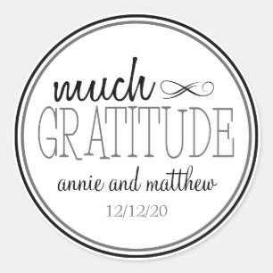Much Gratitude Labels (Black / Gray)