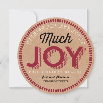 Much Joy Business Holiday Cards by orange_pulp at Zazzle