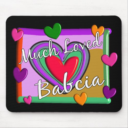 Much Love Babcia Polish Grandmother Mouse Pad