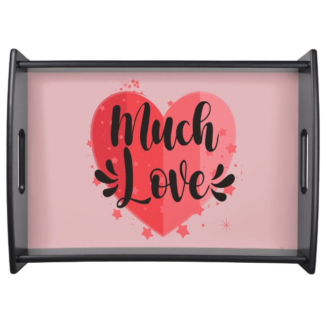 Much Love, Big Heart Accent Pillow Serving Tray (Front)