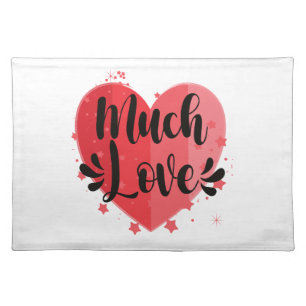 Much Love, Big Heart Cloth Placemat