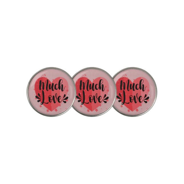 Much Love, Big Heart Golf Ball Marker (3 Up)
