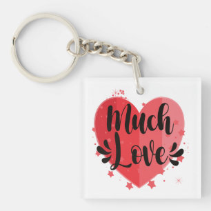 Much Love, Big Heart Keychain