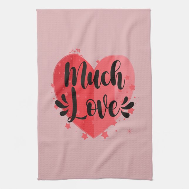 Much Love, Big Heart  Kitchen Towel (Vertical)